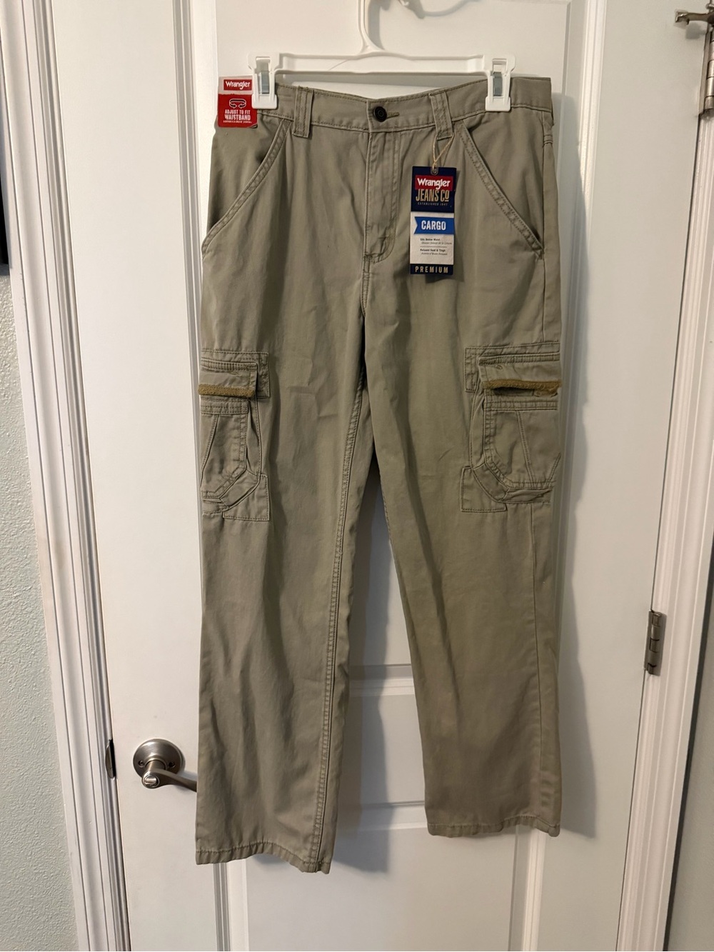 Wrangler Boys Cargo Pants - Light Khaki Utility, SZ 16